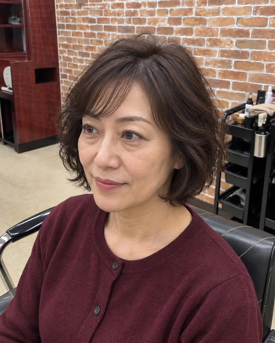 大人女性のやわらかなパーマ